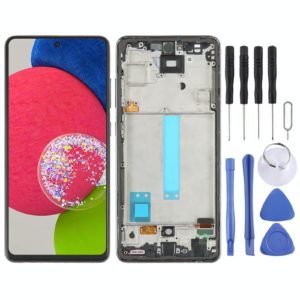 6.33 inch OLED LCD Screen for Samsung Galaxy A52s 5G SM-A528 Digitizer Full Assembly with Frame(Black)