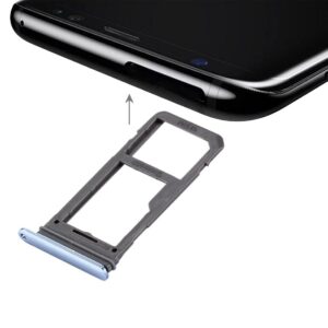 For Galaxy S8 SIM Card Tray + Micro SD Tray (Blue)