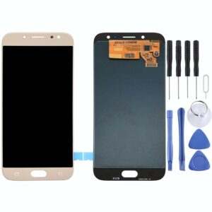 Original Super AMOLED LCD Screen for Galaxy J7 (2017) / J7 Pro, J730F/DS, J730FM/DS with Digitizer Full Assembly (Gold)
