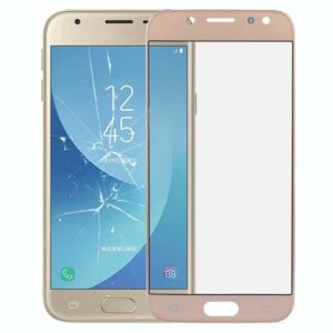 For Galaxy J3 (2017) / J330 Front Screen Outer Glass Lens (Gold)