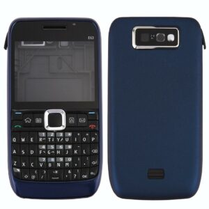 Full Housing Cover (Front Cover + Middle Frame Bezel + Battery Back Cover + Keyboard) for Nokia E63(Dark Blue)