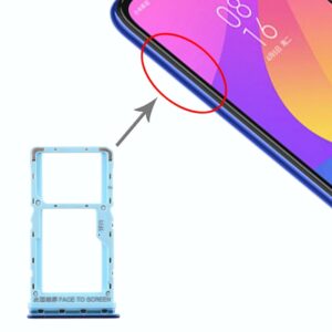 SIM Card Tray + SIM Card Tray / Micro SD Card Tray for Xiaomi Mi CC9e / Mi A3(Blue)