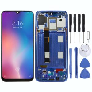 OLED LCD Screen for Xiaomi Mi 9 Digitizer Full Assembly with Frame(Blue)