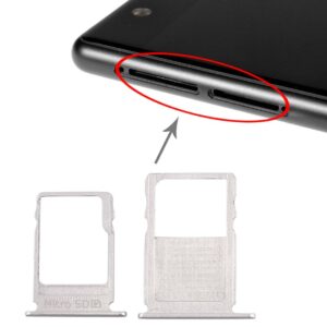 SIM Card Tray + Micro SD Card Tray for Nokia  3 TA-1020 TA-1028 TA-1032 TA-1038(Silver)