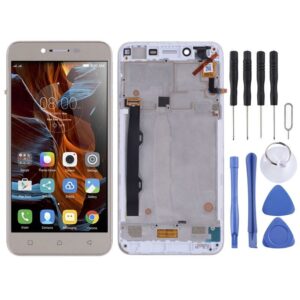 OEM LCD Screen for Lenovo Vibe K5 Plus A6020A46 A6020l36 A6020l37 Digitizer Full Assembly with Frame (Gold)