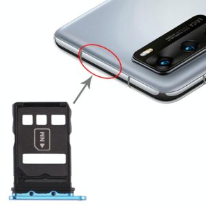 SIM Card Tray + NM Card Tray for Huawei P40 (Blue)