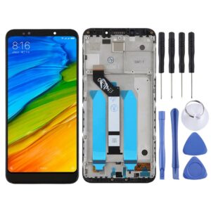 TFT LCD Screen for Xiaomi Redmi 5 Plus Digitizer Full Assembly with Frame(Black)