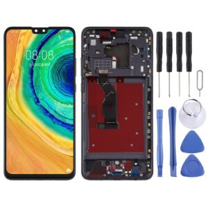 Original OLED LCD Screen for Huawei Mate 30 Digitizer Full Assembly with Frame(Black)