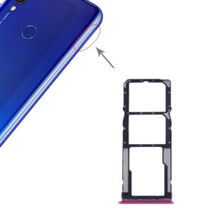 SIM Card Tray + SIM Card Tray + Micro SD Card for Xiaomi Redmi 7 (Red)