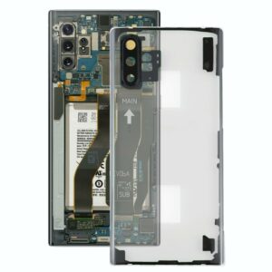 For Samsung Galaxy Note 10+ N975 N9750 Transparent Battery Back Cover with Camera Lens Cover (Transparent)