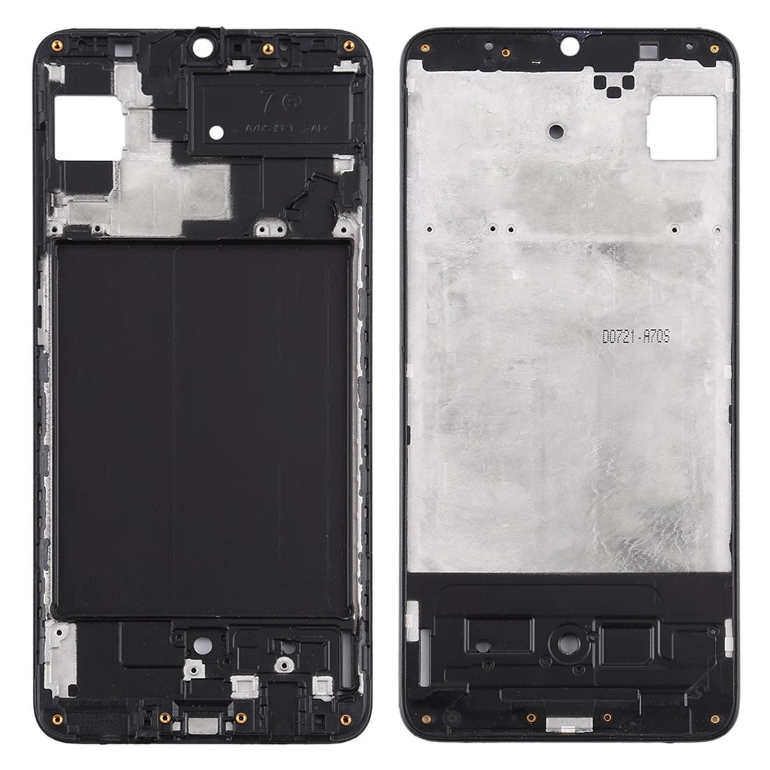 For Samsung Galaxy A70s Front Housing LCD Frame Bezel Plate (Black