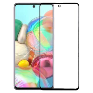 For Samsung Galaxy A71 Front Screen Outer Glass Lens (Black)