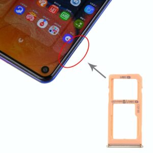 For Samsung Galaxy A60 SIM Card Tray + SIM Card Tray / Micro SD Card Tray (Gold)