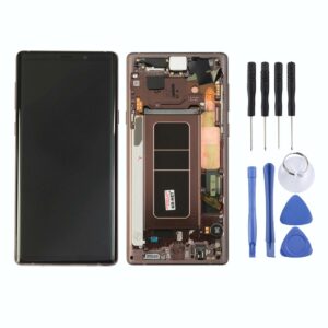 LCD Screen and Digitizer Full Assembly with Frame for Galaxy Note9 / N960A / N960F / N960V / N960T / N960U(Mocha Gold)