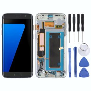 Original Super AMOLED Material LCD Screen and Digitizer Full Assembly(with Frame / Charging Port Flex Cable / Power Button Flex Cable / Volume Button Flex Cable) for Galaxy S7 Edge / G935F / G935FD(Black)
