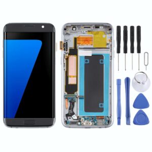 OLED LCD Screen for Samsung Galaxy S7 Edge / SM-G935F Digitizer Full Assembly with Frame (Black)