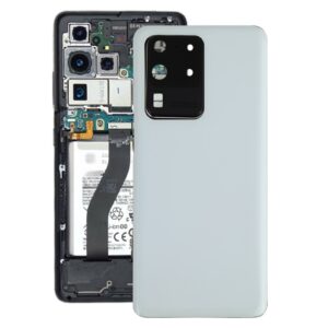 For Samsung Galaxy S20 Ultra Battery Back Cover with Camera Lens Cover (White)