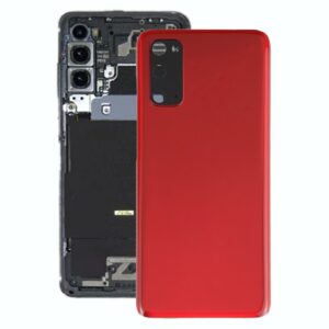 For Samsung Galaxy S20 Battery Back Cover with Camera Lens Cover (Red)