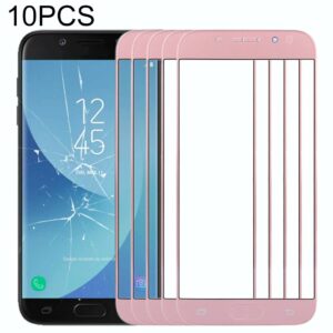 For Samsung Galaxy J5 (2017) / J530 10pcs Front Screen Outer Glass Lens (Rose Gold)