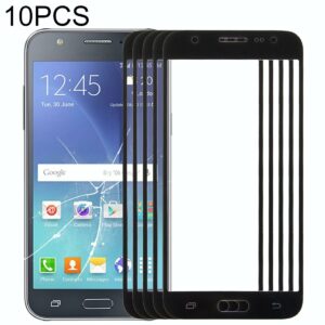 For Samsung Galaxy J7 / J700 10pcs Front Screen Outer Glass Lens (Black)