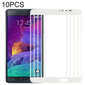 For Samsung Galaxy Note 4 / N910  10pcs Front Screen Outer Glass Lens (White)