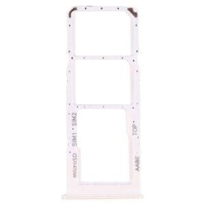 For Samsung Galaxy A12 SM-A125 SIM Card Tray + SIM Card Tray + Micro SD Card Tray (White)