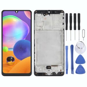 Original Super AMOLED LCD Screen for Samsung Galaxy A31 SM-A315 Digitizer Full Assembly with Frame (Black)