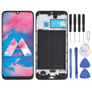 Original Super AMOLED LCD Screen and Digitizer Full Assembly with Frame (Black)