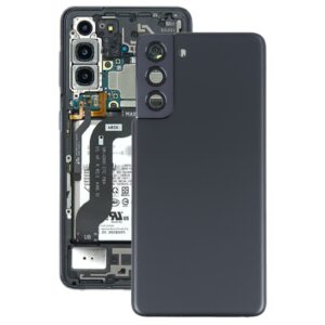 For Samsung Galaxy S21 5G Battery Back Cover with Camera Lens Cover (Black)