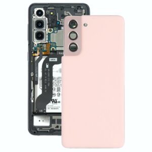 For Samsung Galaxy S21 5G Battery Back Cover with Camera Lens Cover (Pink)