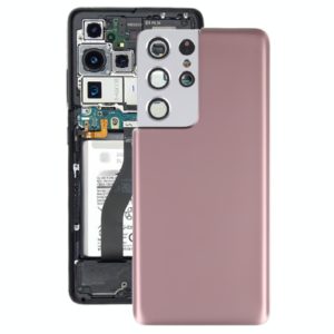 For Samsung Galaxy S21 Ultra 5G Battery Back Cover with Camera Lens Cover (Brown)