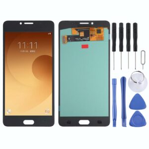 OLED Material LCD Screen and Digitizer Full Assembly for Samsung Galaxy C9 Pro SM-C9000/C900(Black)