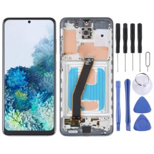 TFT LCD Screen For Samsung Galaxy S20 SM-G980 Digitizer Full Assembly with Frame,Not Supporting Fingerprint Identification(Grey)