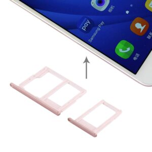 For Galaxy J5 Prime / G570 & J7 Prime / G610 SIM Card Tray + Micro SD & SIM Card Tray (Rose Gold)