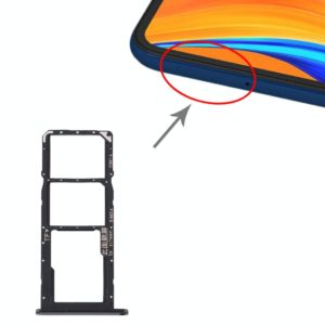 SIM Card Tray + SIM Card Tray + Micro SD Card Tray for Huawei Y6s (2020) (Black)