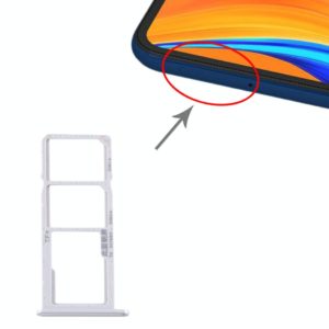 SIM Card Tray + SIM Card Tray + Micro SD Card Tray for Huawei Y6s (2020) (Silver)
