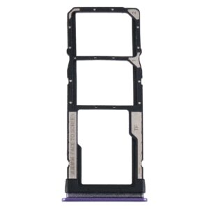 SIM Card Tray + SIM Card Tray + Micro SD Card Tray for Xiaomi Redmi Note 9 5G / Redmi Note 9T M2007J22G M2007J22C(Purple)