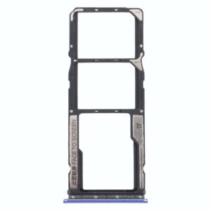 SIM Card Tray + SIM Card Tray + Micro SD Card Tray for Xiaomi Poco M3 M2010J19CG M2010J19CI (Blue)