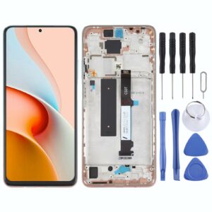 Original LCD Screen and Digitizer Full Assembly with Frame for Xiaomi Redmi Note 9 Pro 5G / Mi 10T Lite 5G M2007J17C M2007J17G (Rose Gold Beach)