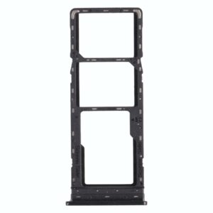 For Tecno Spark 4 / Camon 12 KC2 KC8 CC7 SIM Card Tray + SIM Card Tray + Micro SD Card Tray (Black)