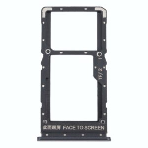 SIM Card Tray + SIM Card Tray / Micro SD Card Tray for Xiaomi Redmi Note 10 5G / Poco M3 Pro 5G / Redmi Note 10T 5G M2103K19G M2103K19C M2103K19PG M2103K19PI(Black)