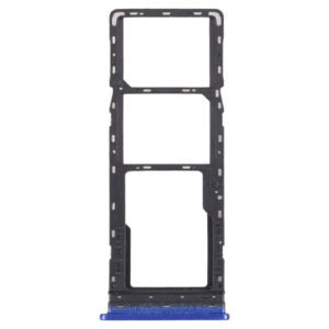 For Infinix S4 X626 SIM Card Tray + SIM Card Tray + Micro SD Card Tray (Blue)
