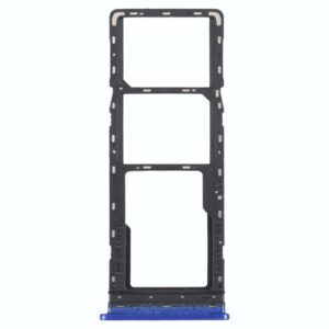 For Tecno Phantom 9 AB7 SIM Card Tray + SIM Card Tray + Micro SD Card Tray (Blue)