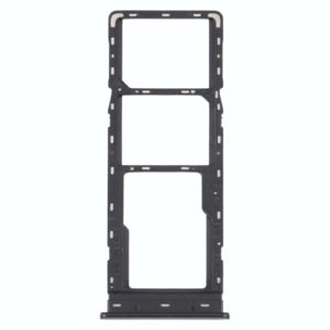 For Tecno Spark Go KC1 SIM Card Tray + SIM Card Tray + Micro SD Card Tray (Black)