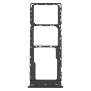For Tecno Spark 4 Lite KC8S SIM Card Tray + SIM Card Tray + Micro SD Card Tray (Black)