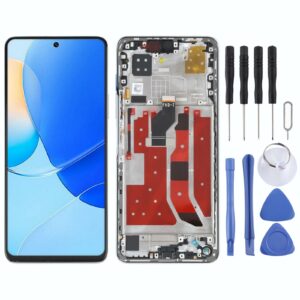 Original LCD Screen for Huawei Nova 9 SE Digitizer Full Assembly with Frame(Silver)