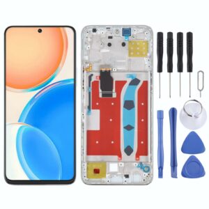 Original LCD Screen for Honor X8 Digitizer Full Assembly with Frame(Silver)