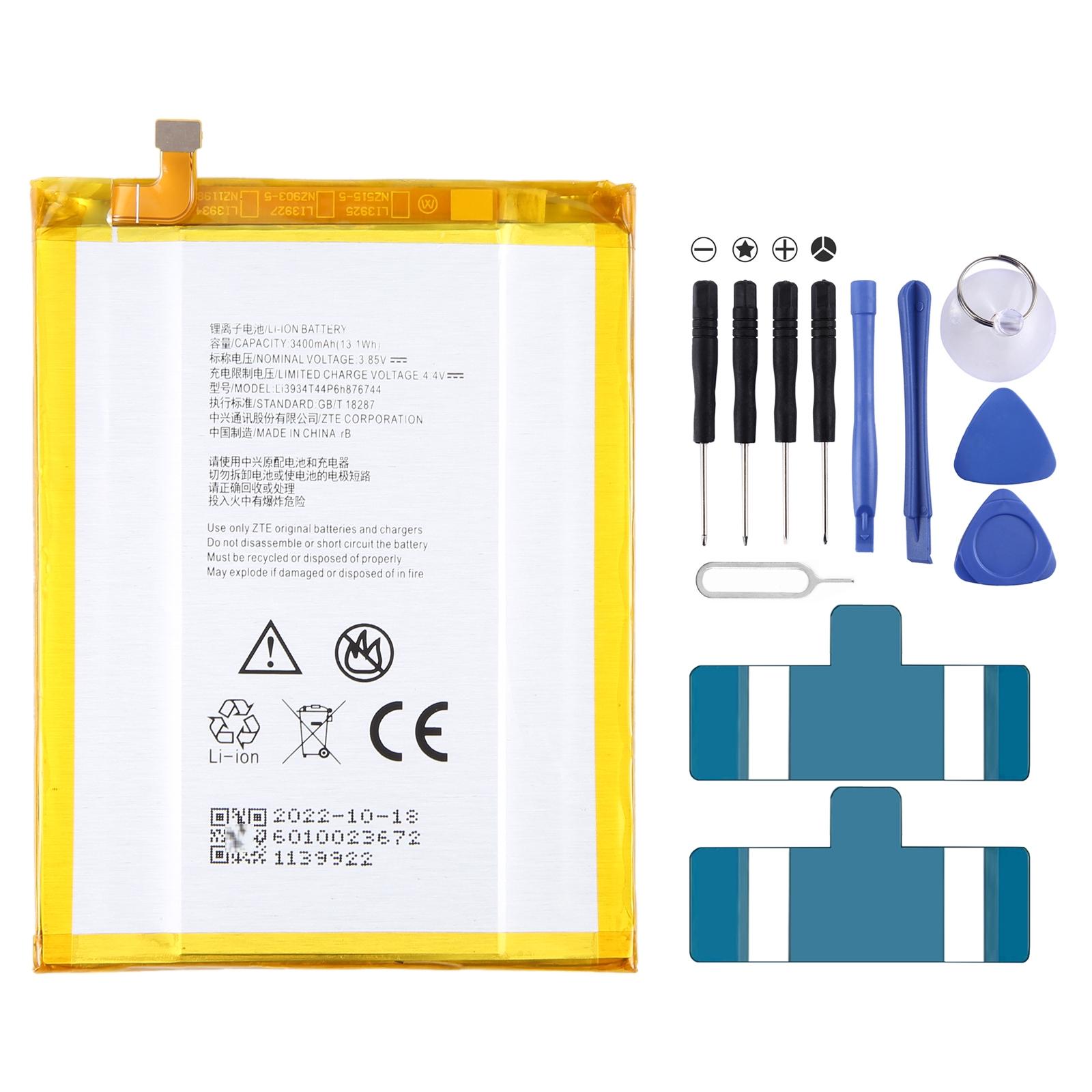 Replacement Battery Li3934T44P8H876744 For Cricket ZTE Blade X Max Z983 – 3400mAh, 4.4V