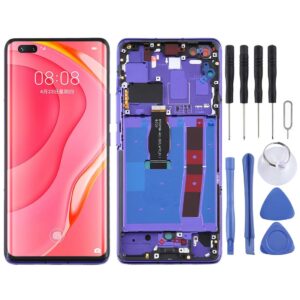 Original OLED LCD Screen for Huawei Nova 7 Pro 5G Digitizer Full Assembly with Frame(Blue)