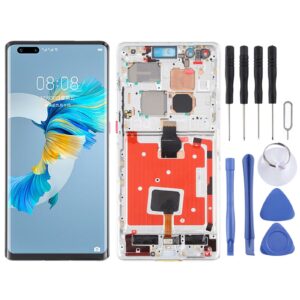 Original LCD Screen for Huawei Mate 40 Pro Digitizer Full Assembly with Frame(Silver)